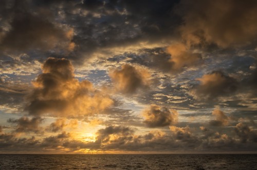 Clouds at Sunset at Sea